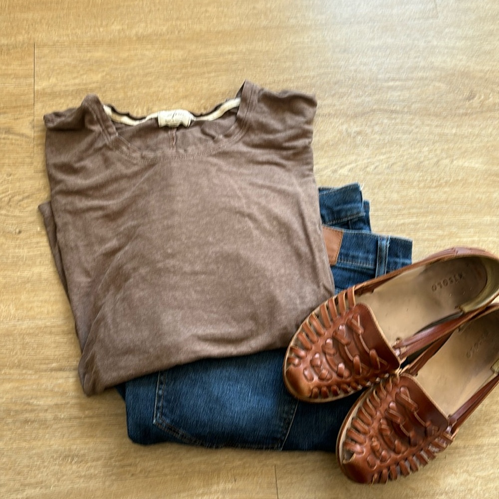 Uniform Handmade T-shirt in Mushroom XL hemp/organic cotton